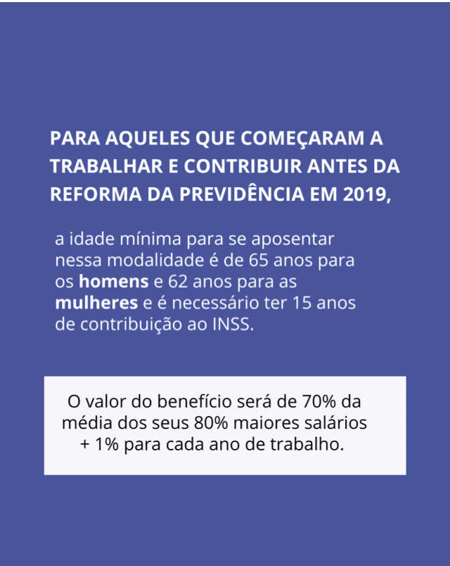 Para aqueles que começaram a pagar em 2019